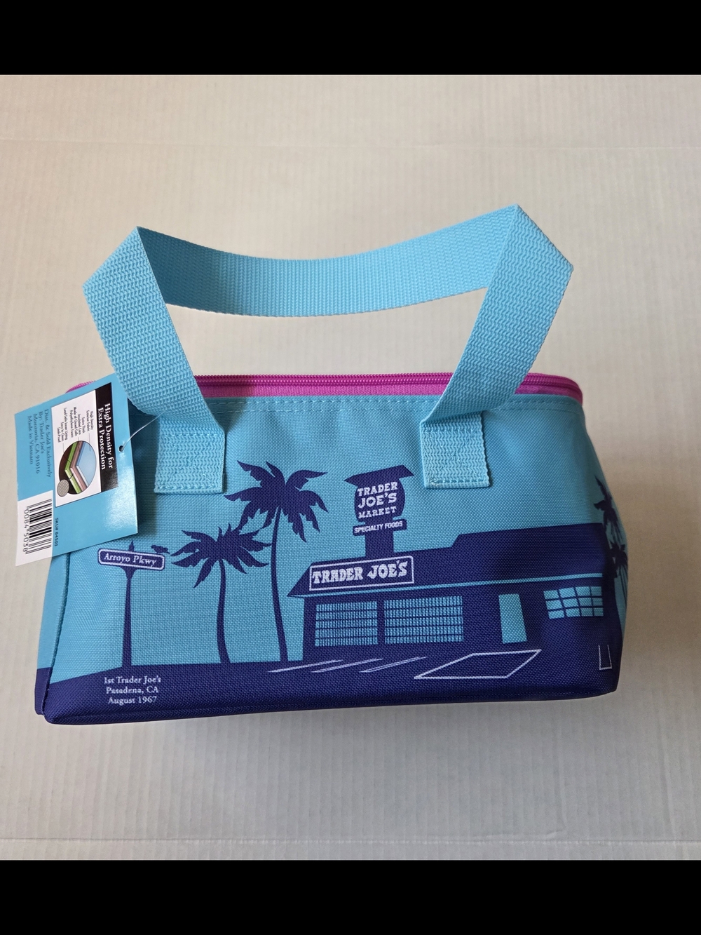 Trader Joe's Teal & Navy Insulated Tote Mini